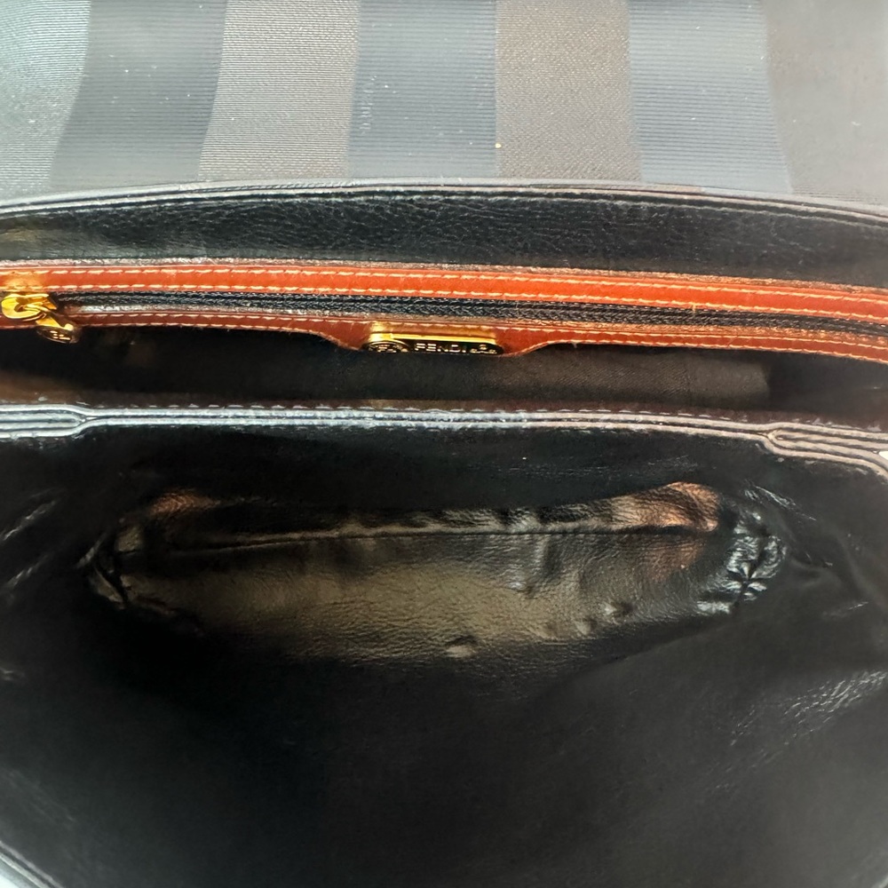 Fendi Convertible Pequin Top Handle/Sling Bag - Picture 13 of 16
